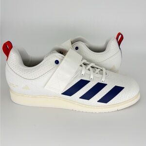 Adidas Powerlift 5 Weightlifting Shoes White/Blue/Orange Men’s 10.5 JP9878